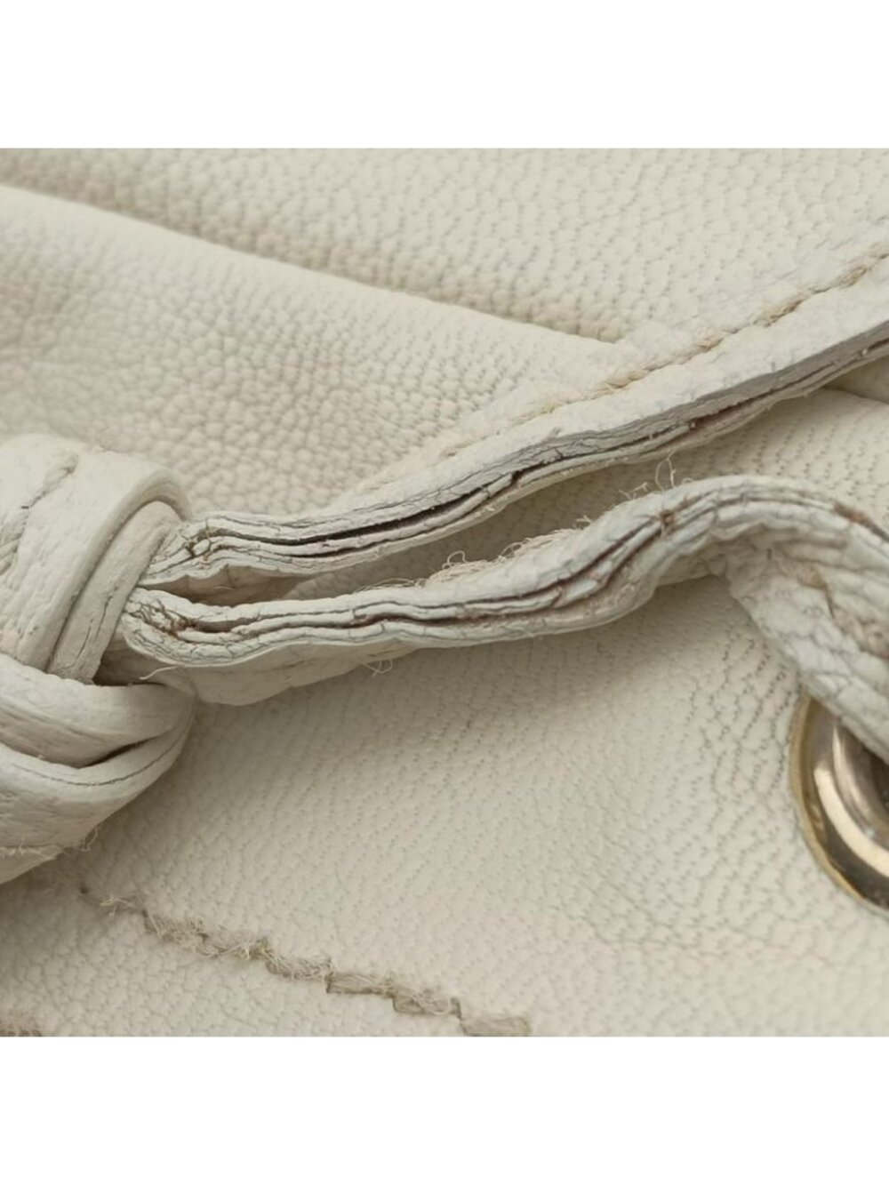 ★SOLD★ Saint Laurent Yves Laurentsaharienne White Leather Messenger Bag - Picture 13 of 15